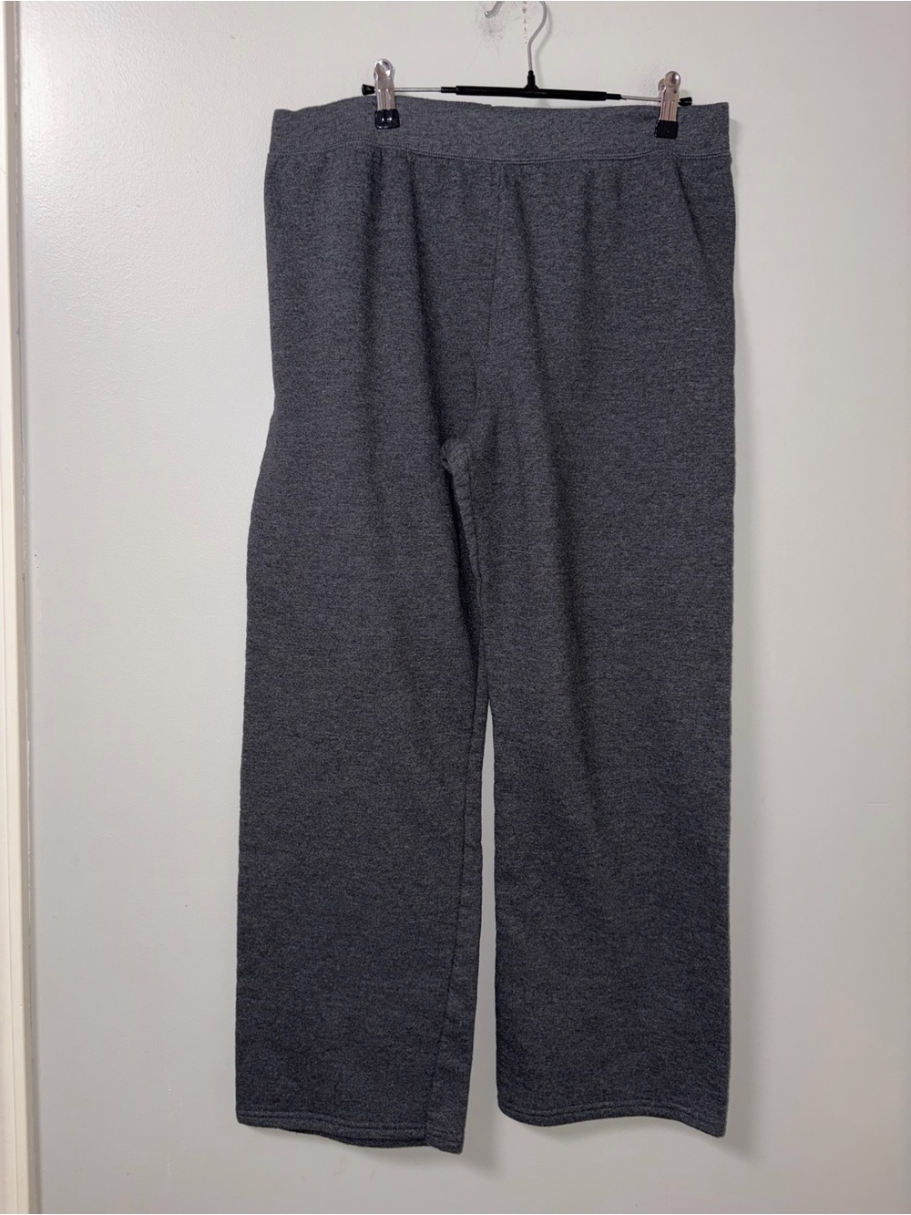 Hanes EcoSmart Gray Fleece Sweatpants Lounge Cozy L Unisex